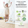 The Learn N Climb Triangle is built using non toxic materials only.