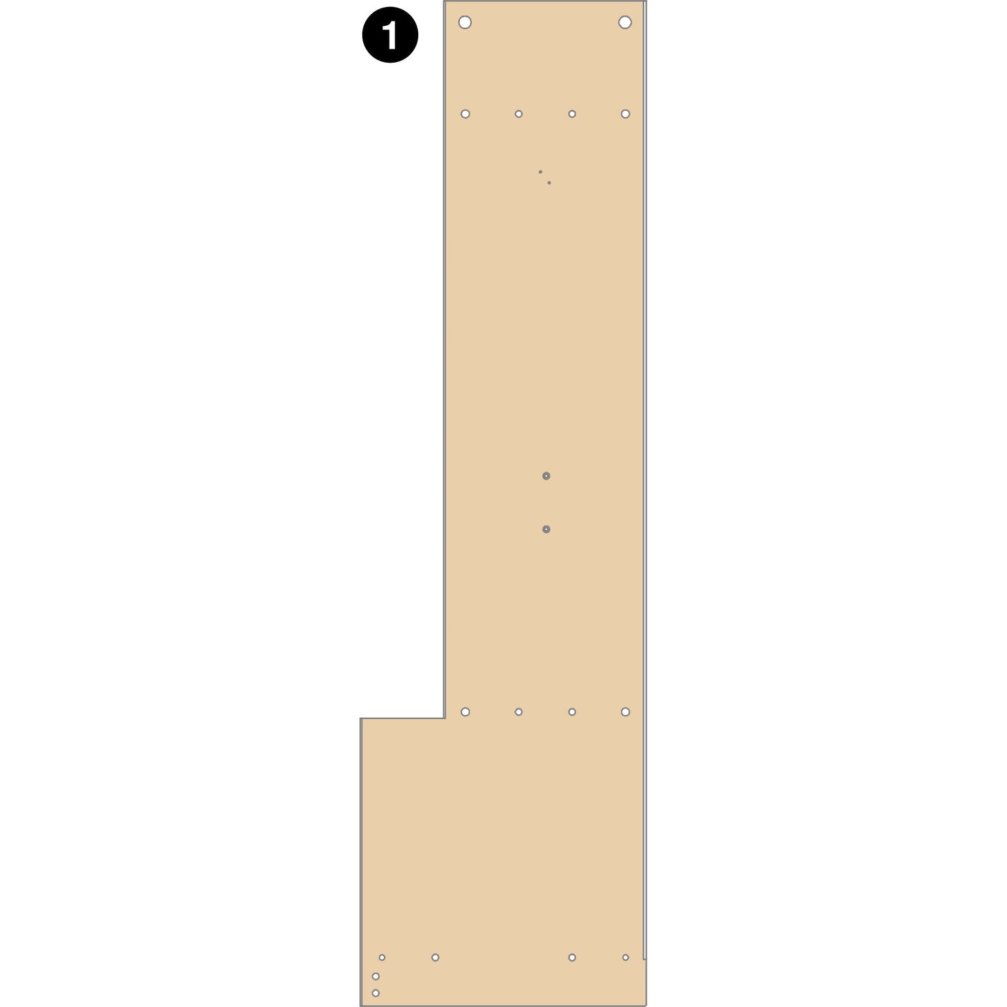 2 Cubby Kids Locker - LPA200 - Left Panel - Part #1