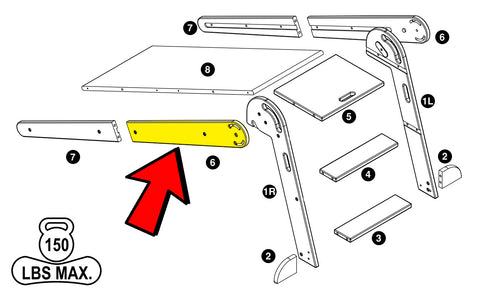 2-in-1 Folding Learn 'N Slide - LP0750-6 - Upper Side Panel (Part #6 from Instruction Manual)