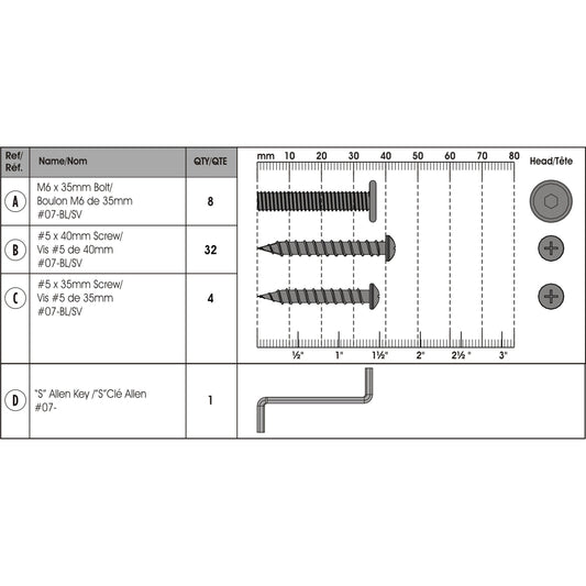 Deluxe Learn and Play Art Center - LP0280 (R1) - *Assembly Hardware Set