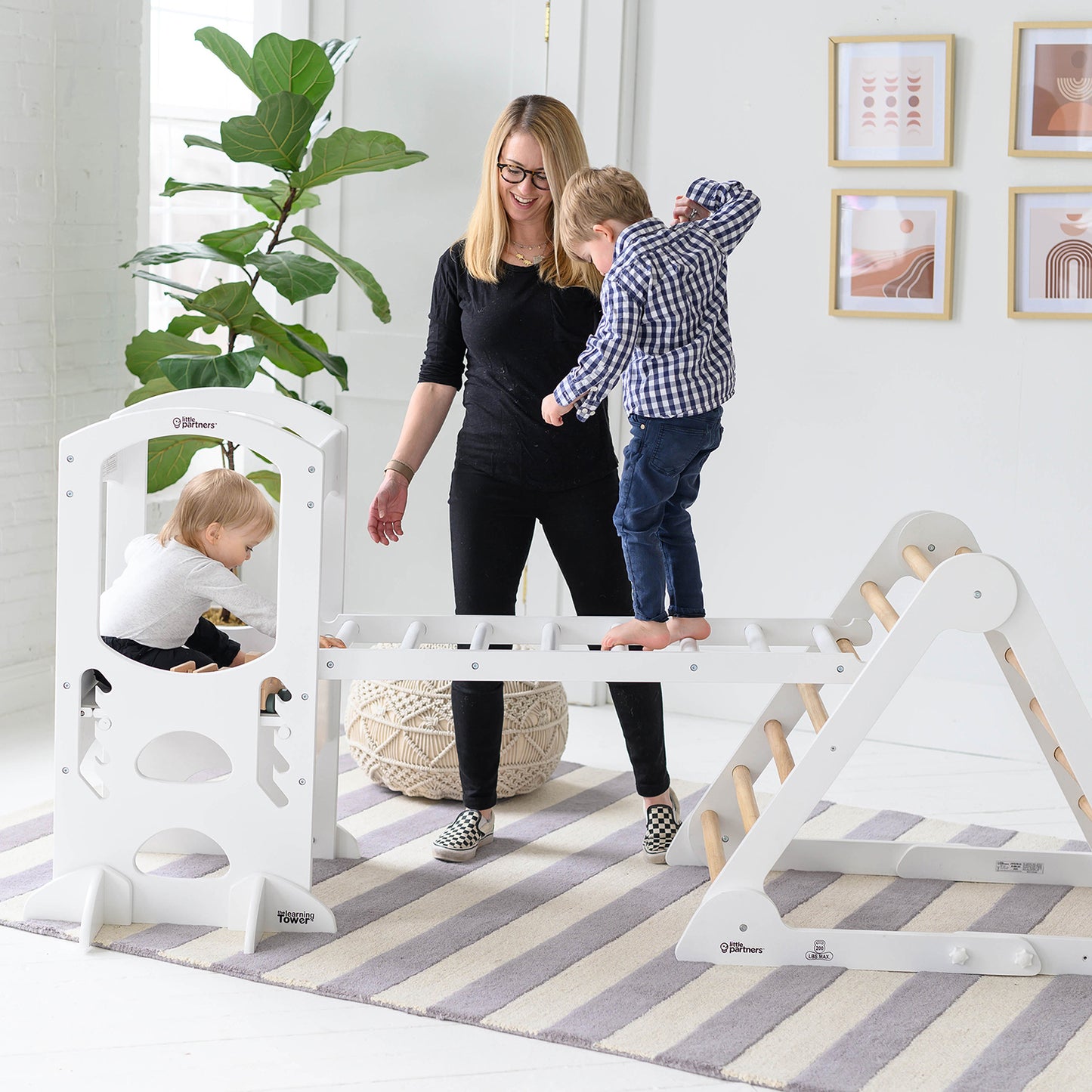 A Learning Tower is connected to the Climbing Triangle via a Climbing Ladder.