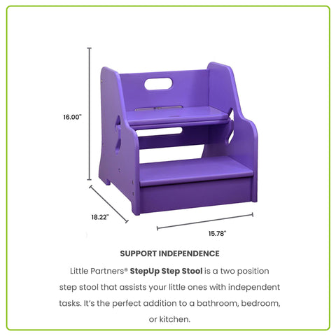 Measurements of the StepUp Step Stool in Soft White.